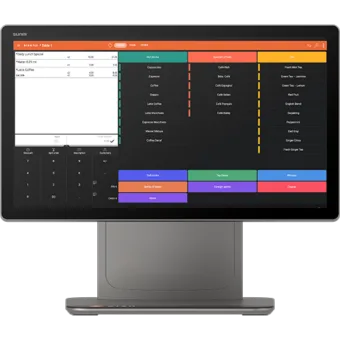 Display POS nero con touchscreen