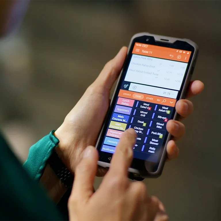 DISH pos kassa handheld app