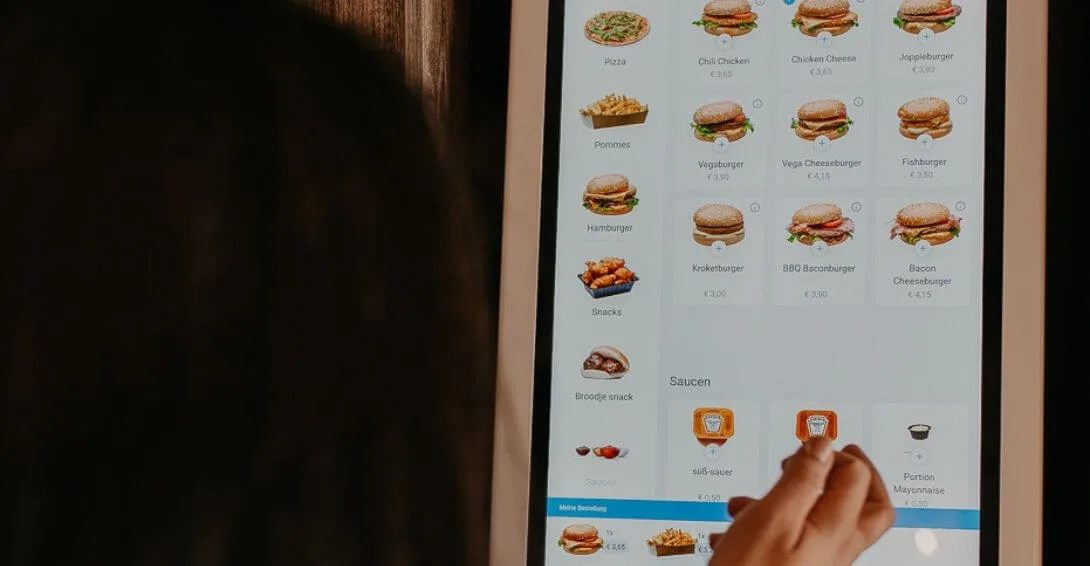 Bestelzuilen voor kleine snackbar cafetaria eetsalon