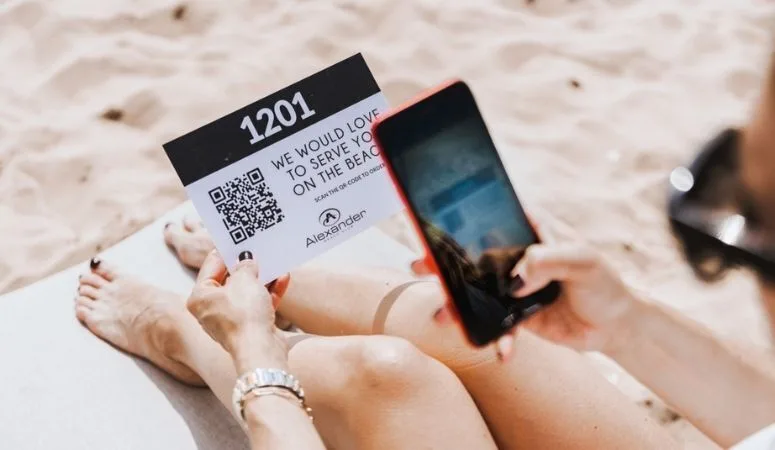 Strandpaviljoen booq QR bestellen